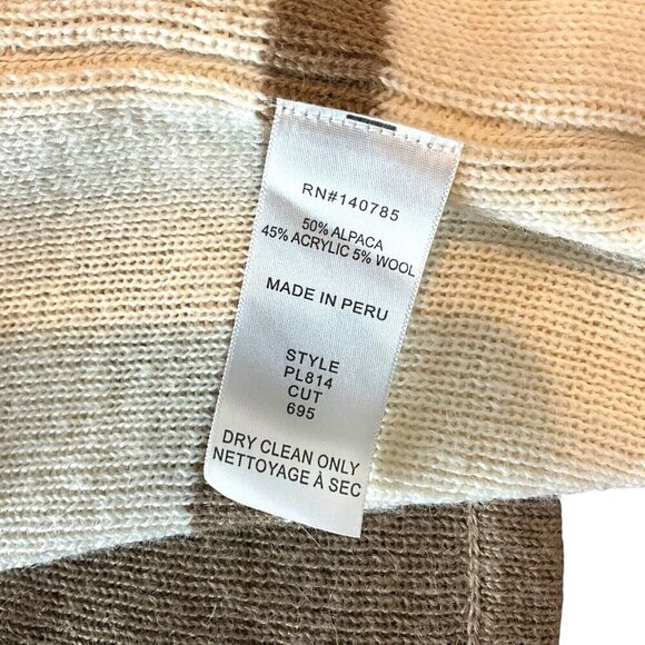 Brochu Walker Womens Alpaca Wool Knit Shawl Open Front One Size Cardigan Poncho - Picture 10 of 10